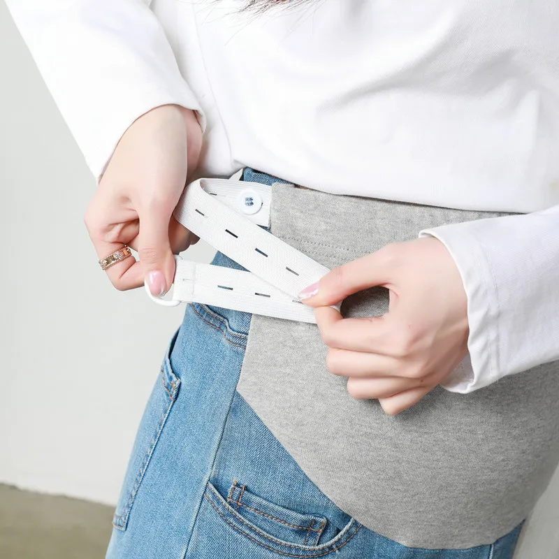 Falda premamá de mezclilla elástica – Alta y elegante para verano - imagen 2