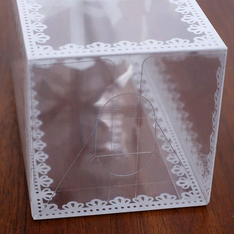 Vista general de las cajas transparentes para regalos