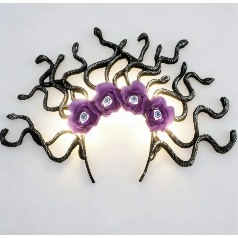MedusLED Corona luminosa de pelo Goddess para Halloween - imagen 2
