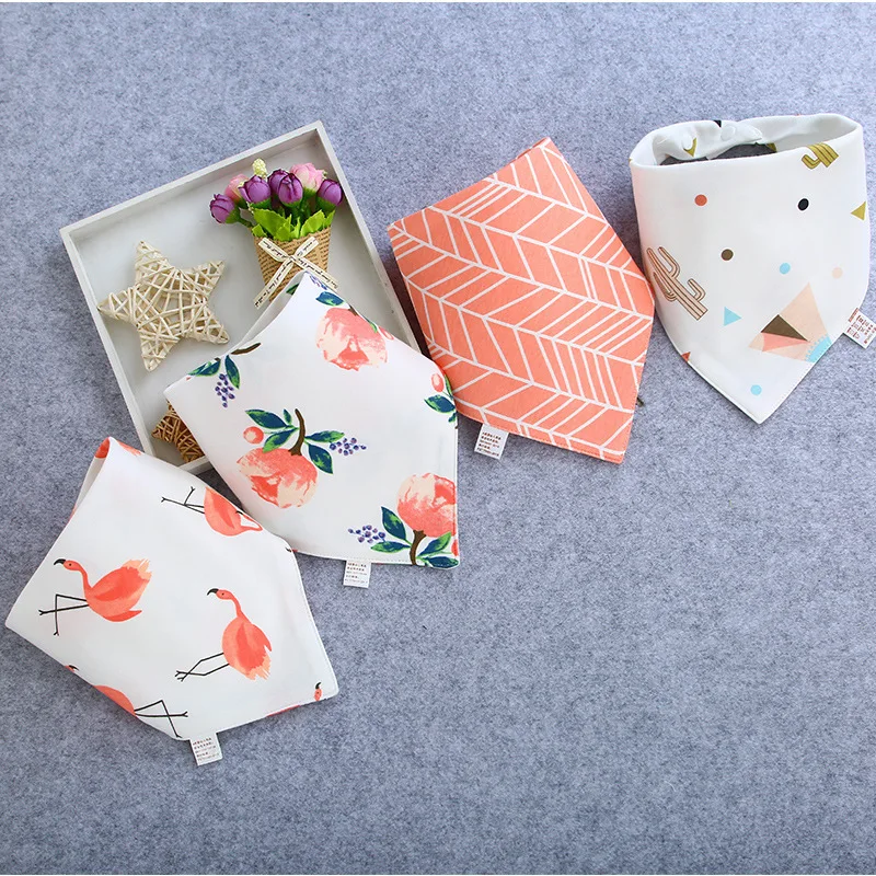 Babero bandana triangular de algodón absorbente para bebés - imagen 3