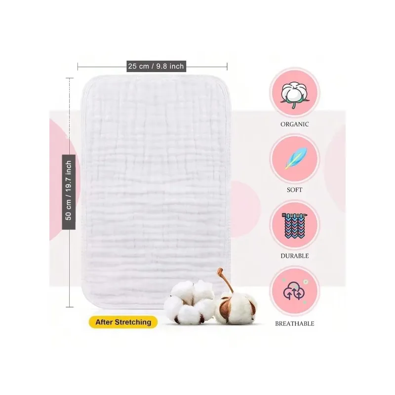 Toallas de muselina para bebé – Paños de eructos absorbentes