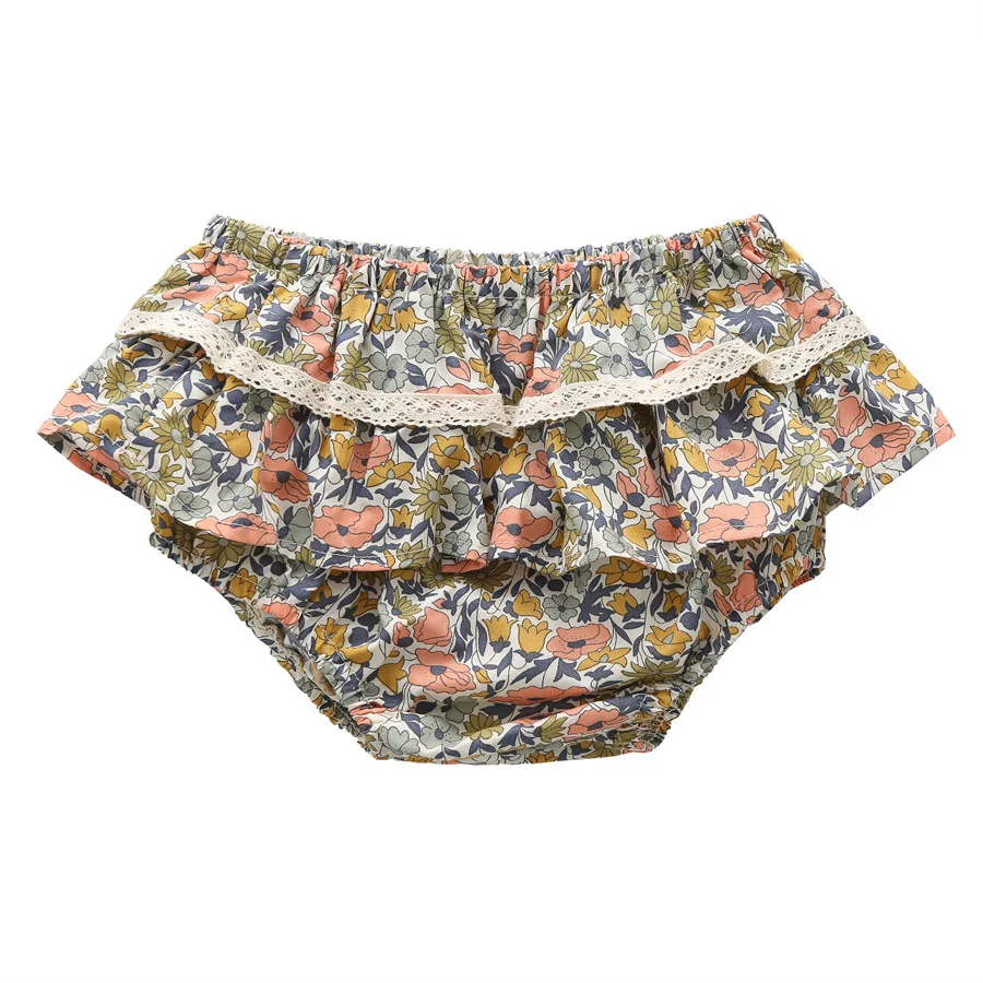 Falda de encaje con volantes florales para niña – estilo tutú