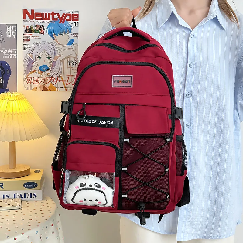 Mochila escolar estilo japonés retro para adolescentes - imagen 2