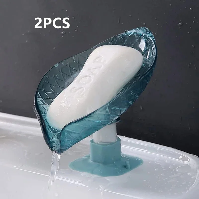 Escurridor de jabón con ventosa para baño infantil – Diseño de hojas decorativo - imagen 2