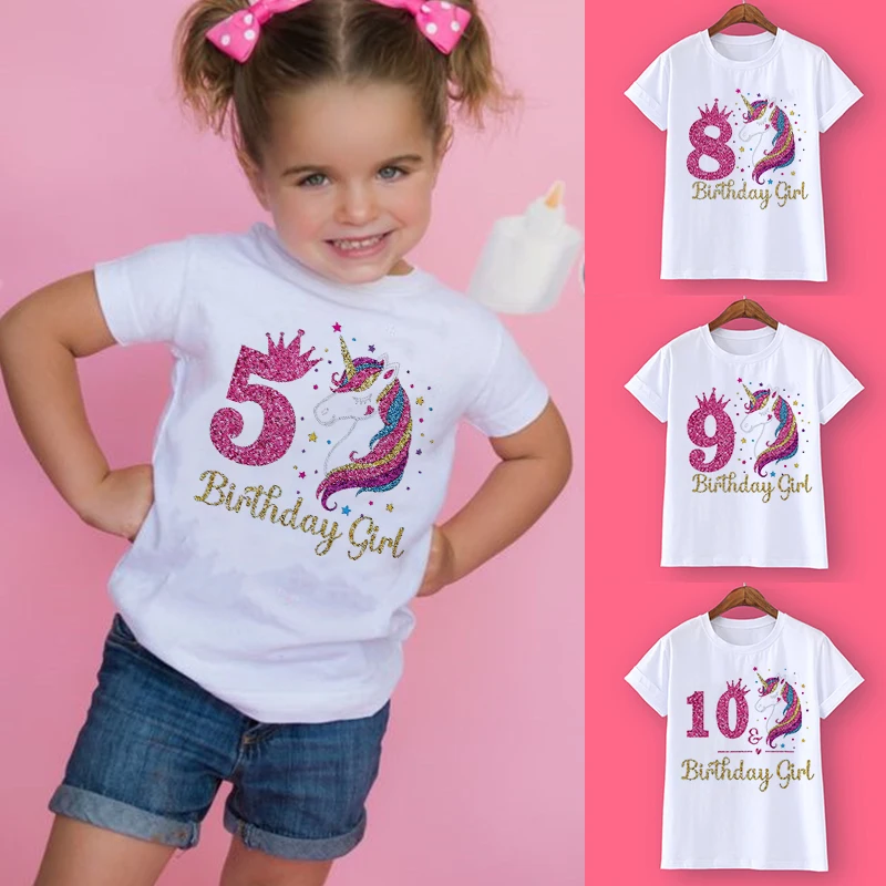Camiseta unicornio niña – Diseño alegre para cumpleaños y fiesta