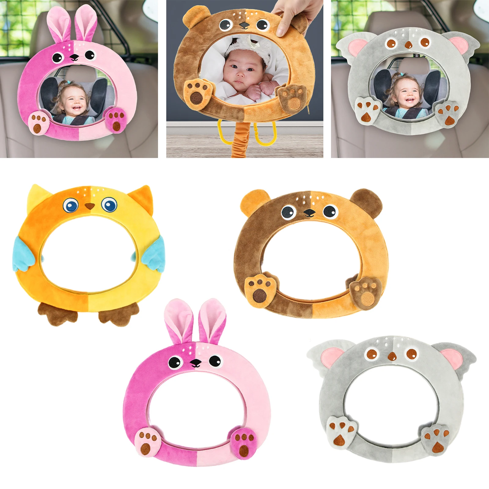 Espejo retrovisor infantil para coche con vista ajustable - imagen 3