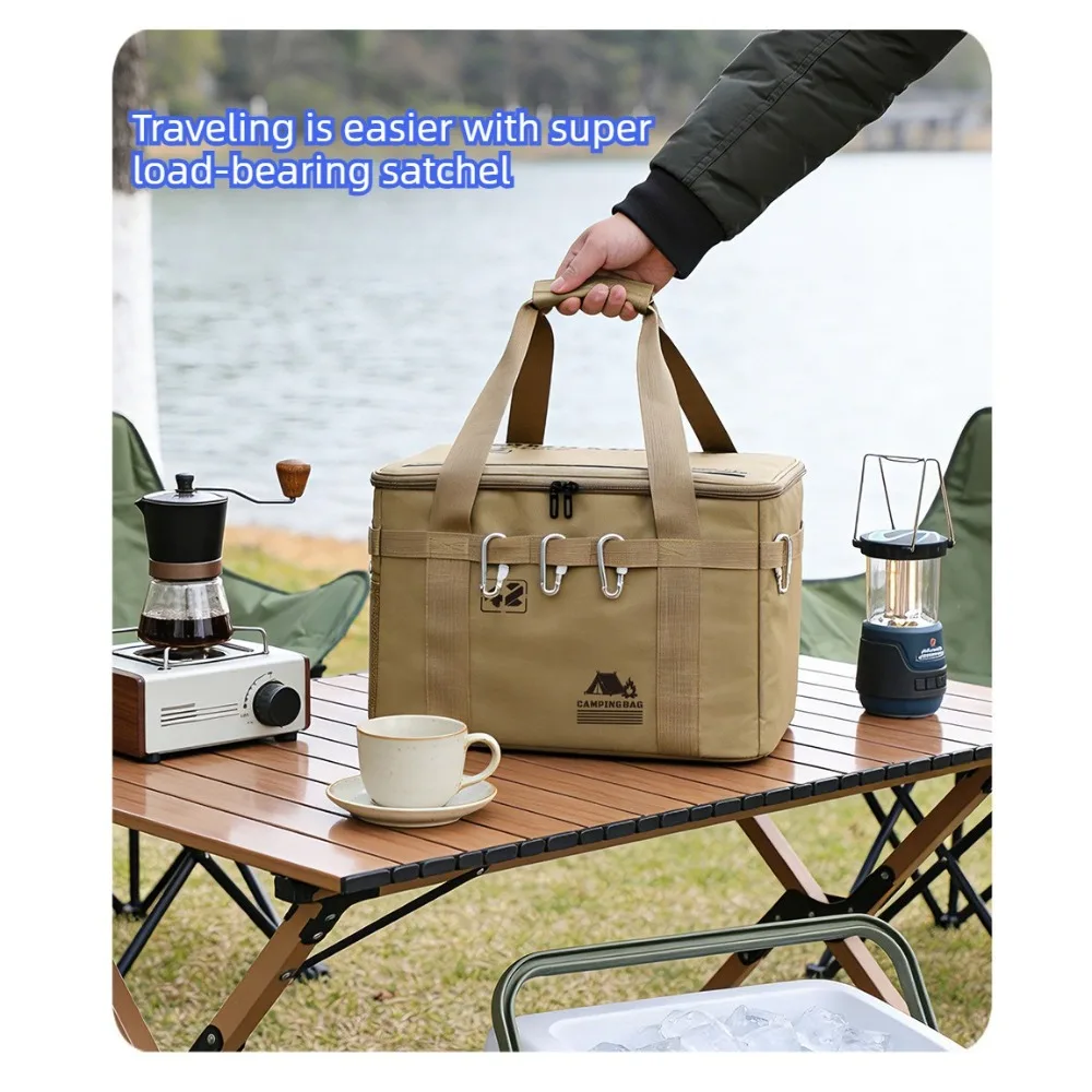 Bolsa de almacenamiento plegable para camping de lona 600D resistente - imagen 4