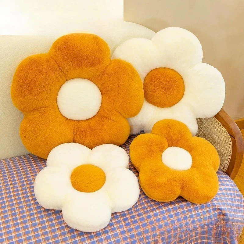 Almohada decorativa infantil de girasol suave para sofá y cama - imagen 2