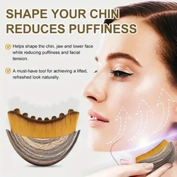 Cepillo masaje linfático facial de madera ergonómico antihinchazón