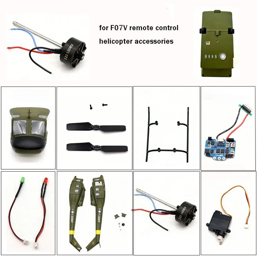 Helicóptero F07V RC versión 3D con control remoto