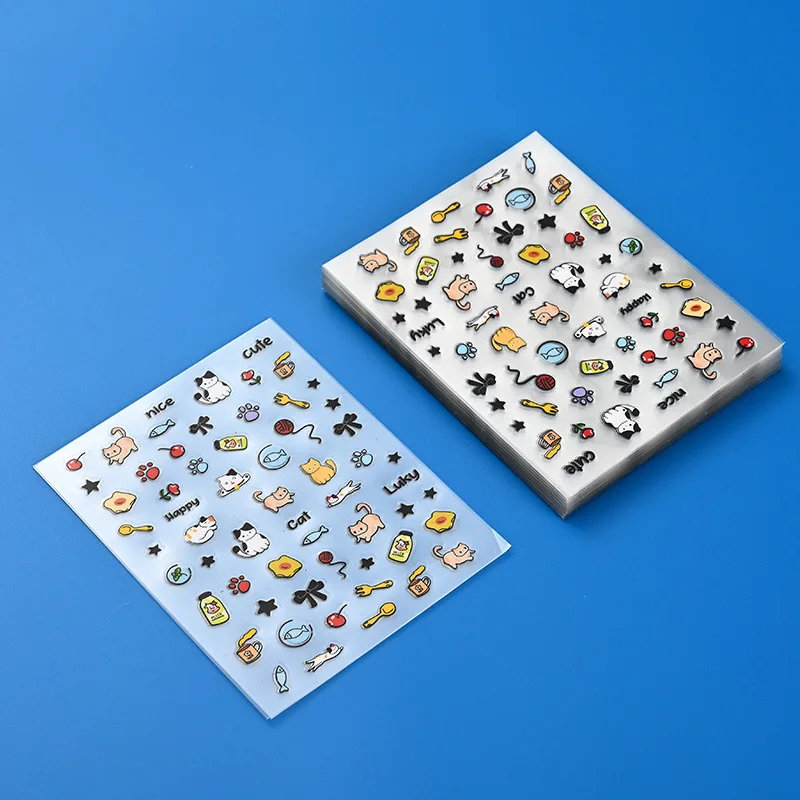 Pegatinas retro de perro y gato estilo tierno para tablet y móvil - imagen 3