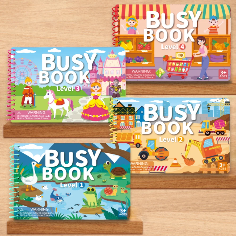 Libro Montessori con pegatinas reutilizables y actividades - imagen 2