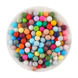Cuentas de silicona redondas para bisutería infantil y manualidades