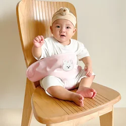Silla de comedor portátil para bebé con cinturón fijo y correas