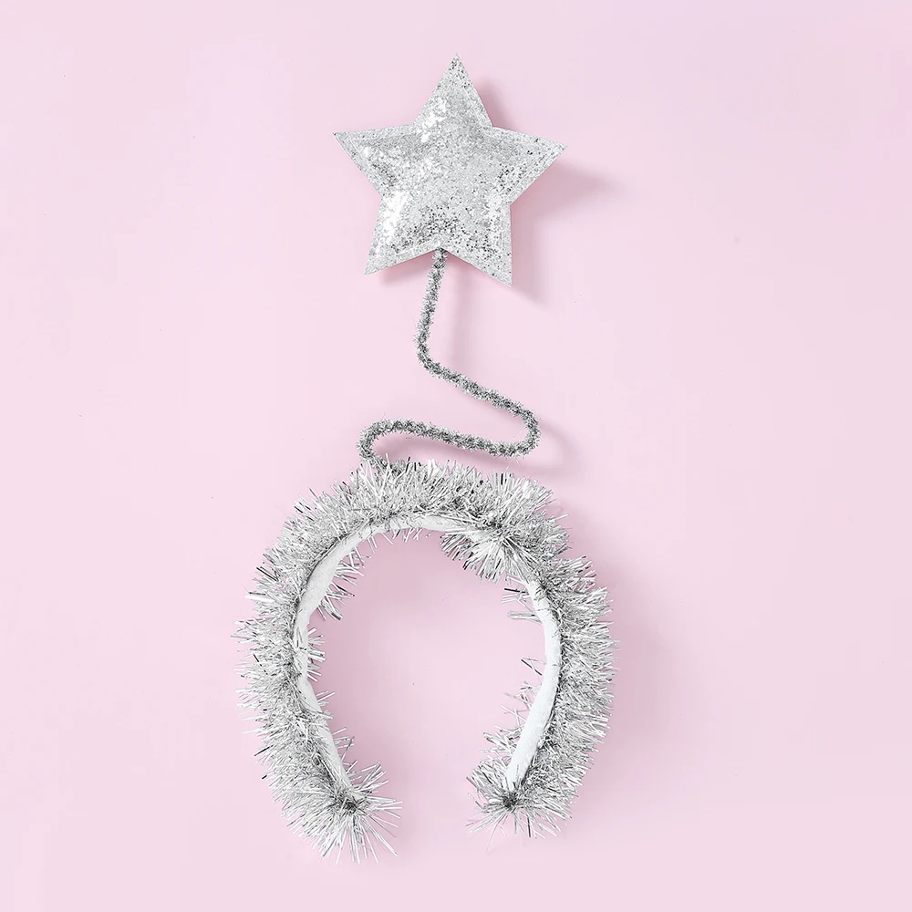 Diadema estrella para niñas - felpa colorida para fiestas y festivales - imagen 4