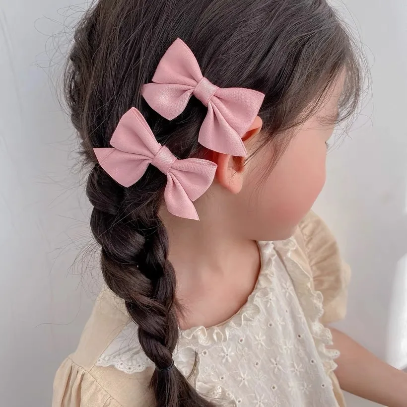 Lazos infantiles rojos – clips y pinzas de pelo para niña en verano - imagen 4