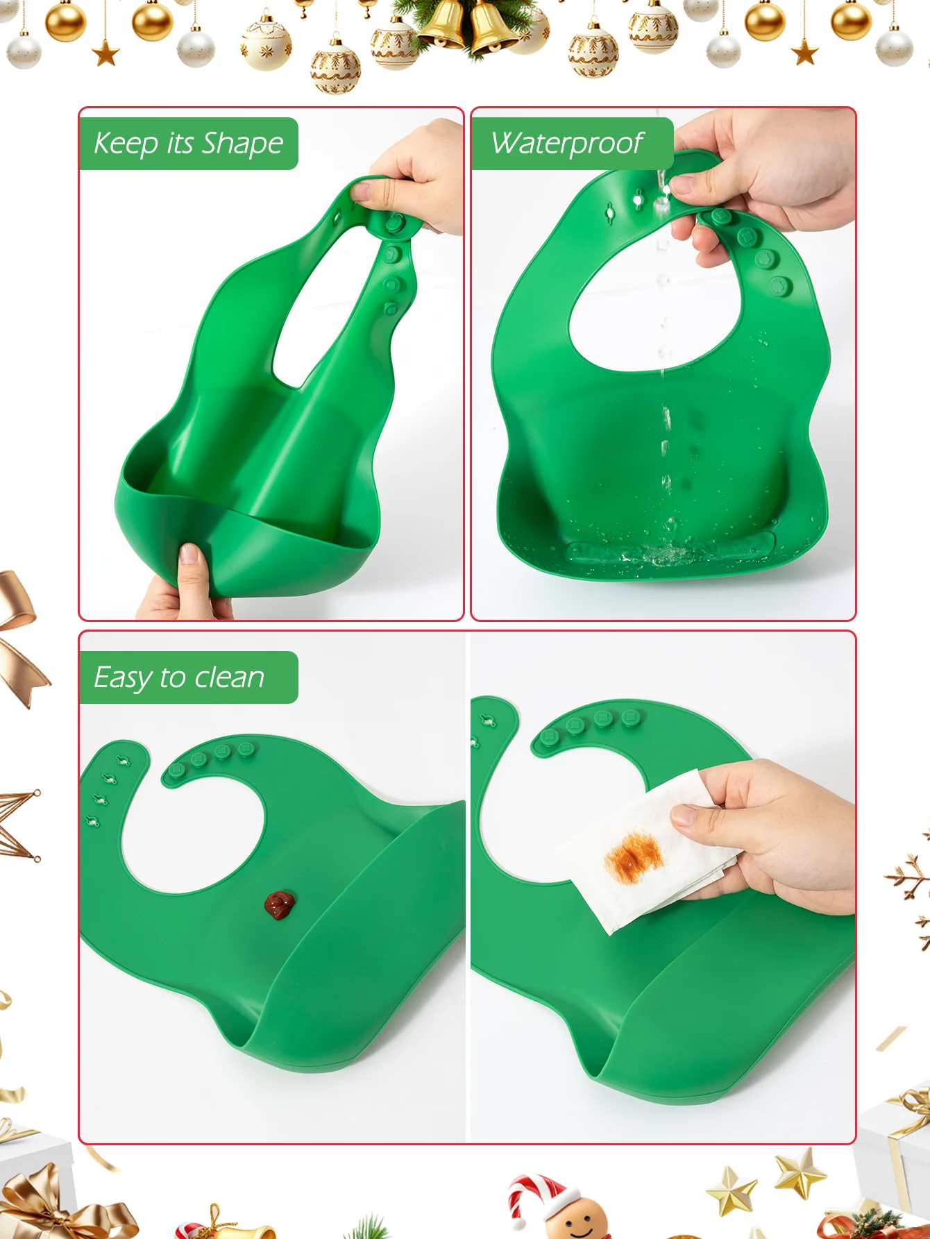 Babero de silicona impermeable para recién nacidos y eructos - imagen 5