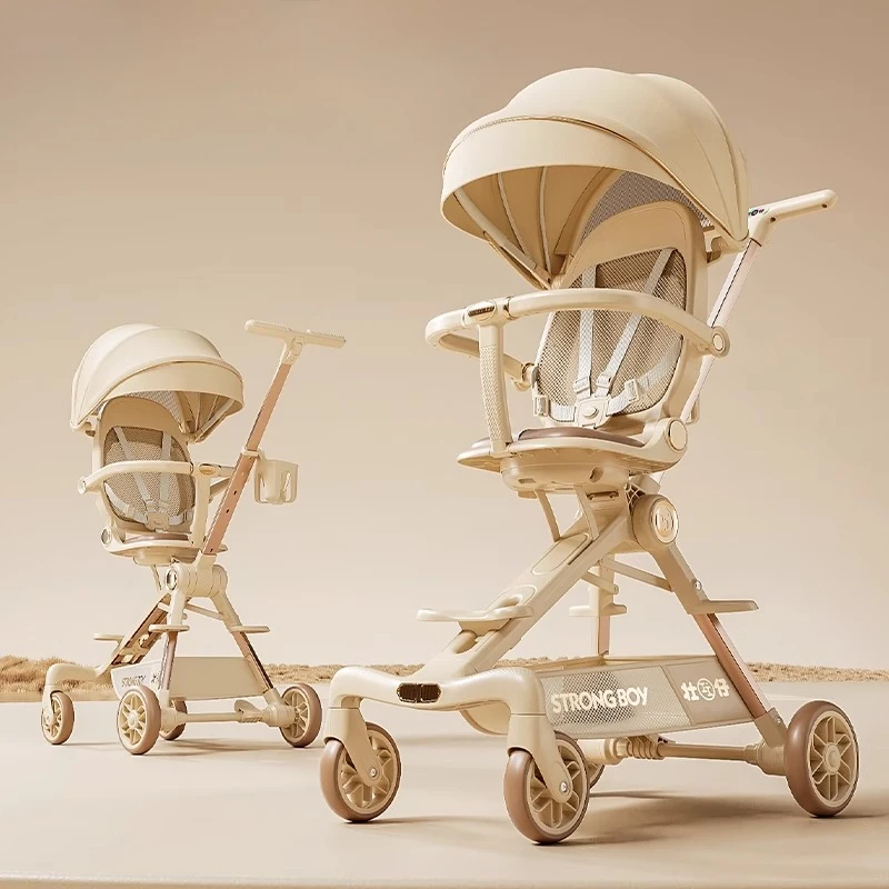 Cochecito bebé ultraligero reversible con asiento y capota solar