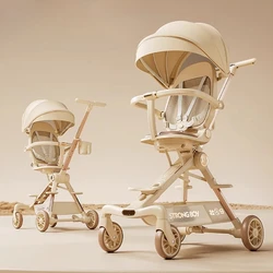 Cochecito bebé ultraligero reversible con asiento y capota solar