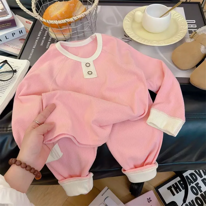 Pijama térmico infantil manga larga holgado para otoño