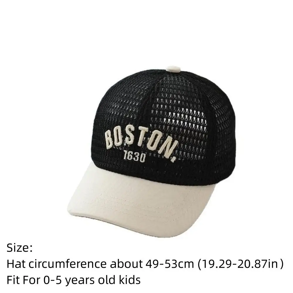 Gorra de béisbol de malla transpirable para bebé con visera solar - imagen 4