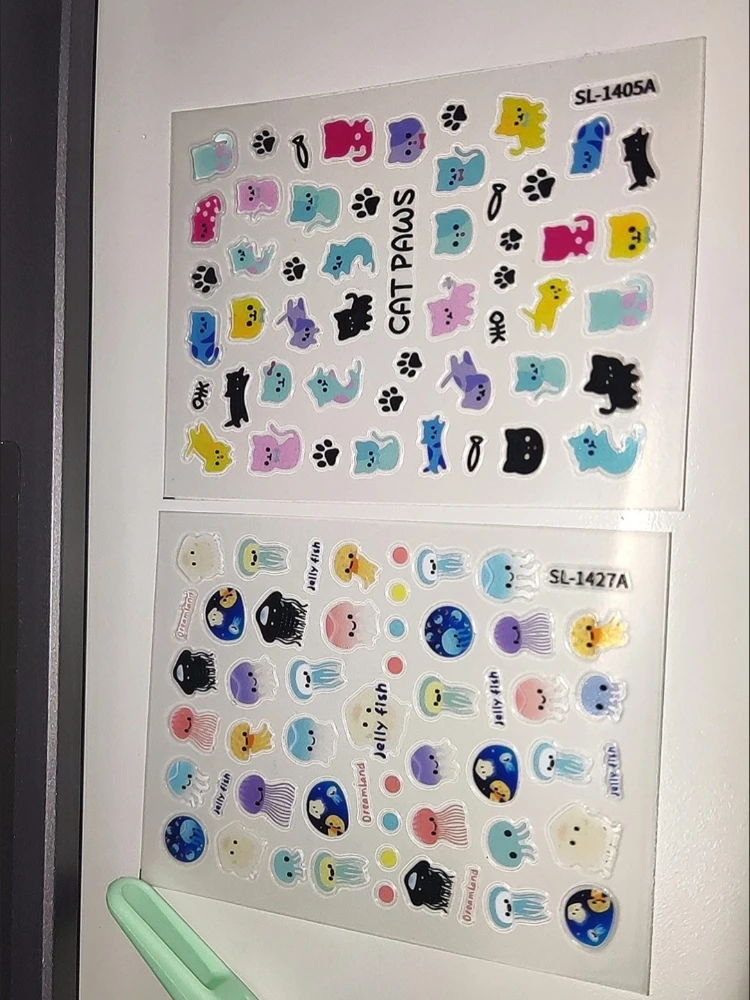 Pegatinas infantiles de peces marinos en gel para manualidades - imagen 2