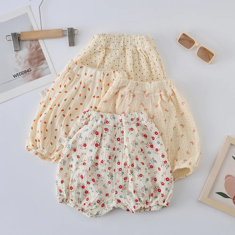 Pantalón corto bebé de algodón gasa con estampado estilo farol - imagen 4