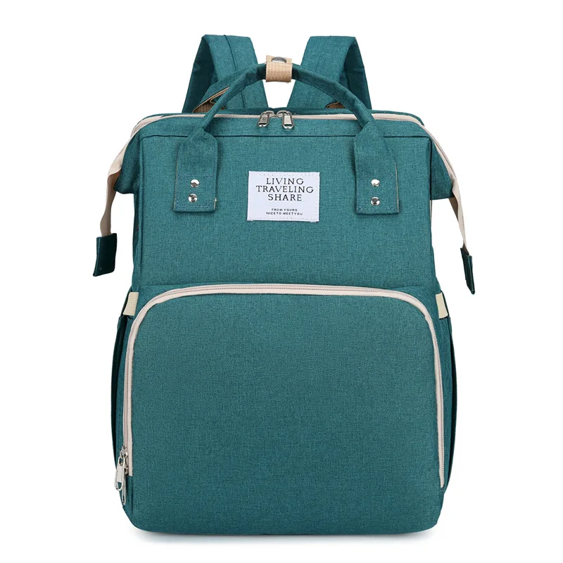 Bolsa de pañales con cambiador y portabiberones para bebé - imagen 4