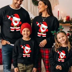 Sudadera con capucha navideña Papá Noel para niños y familia