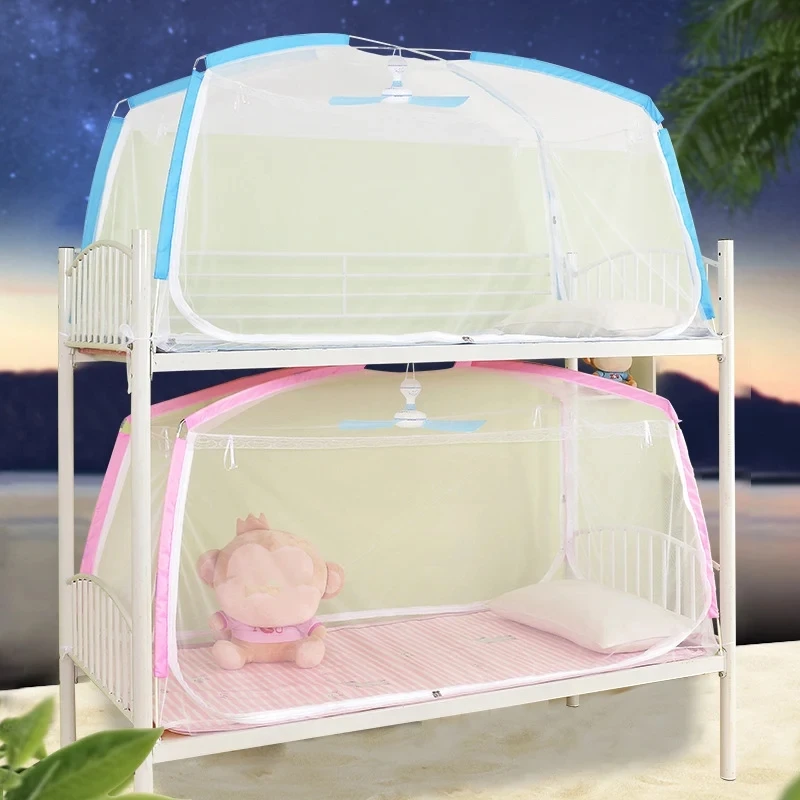 Mosquitera plegable infantil con tres puertas para cama de niños - imagen 2