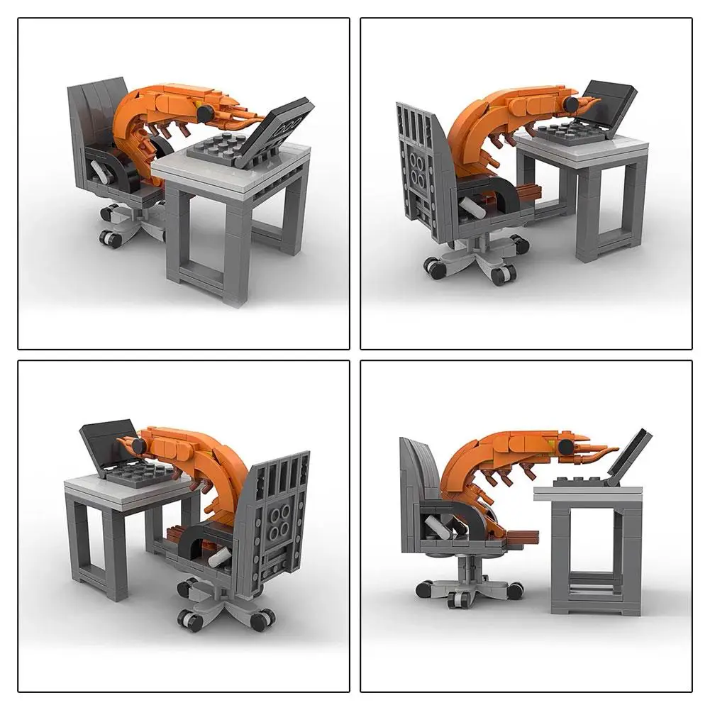 Muebles de escritorio para niños con bloques de construcción MOC - imagen 5