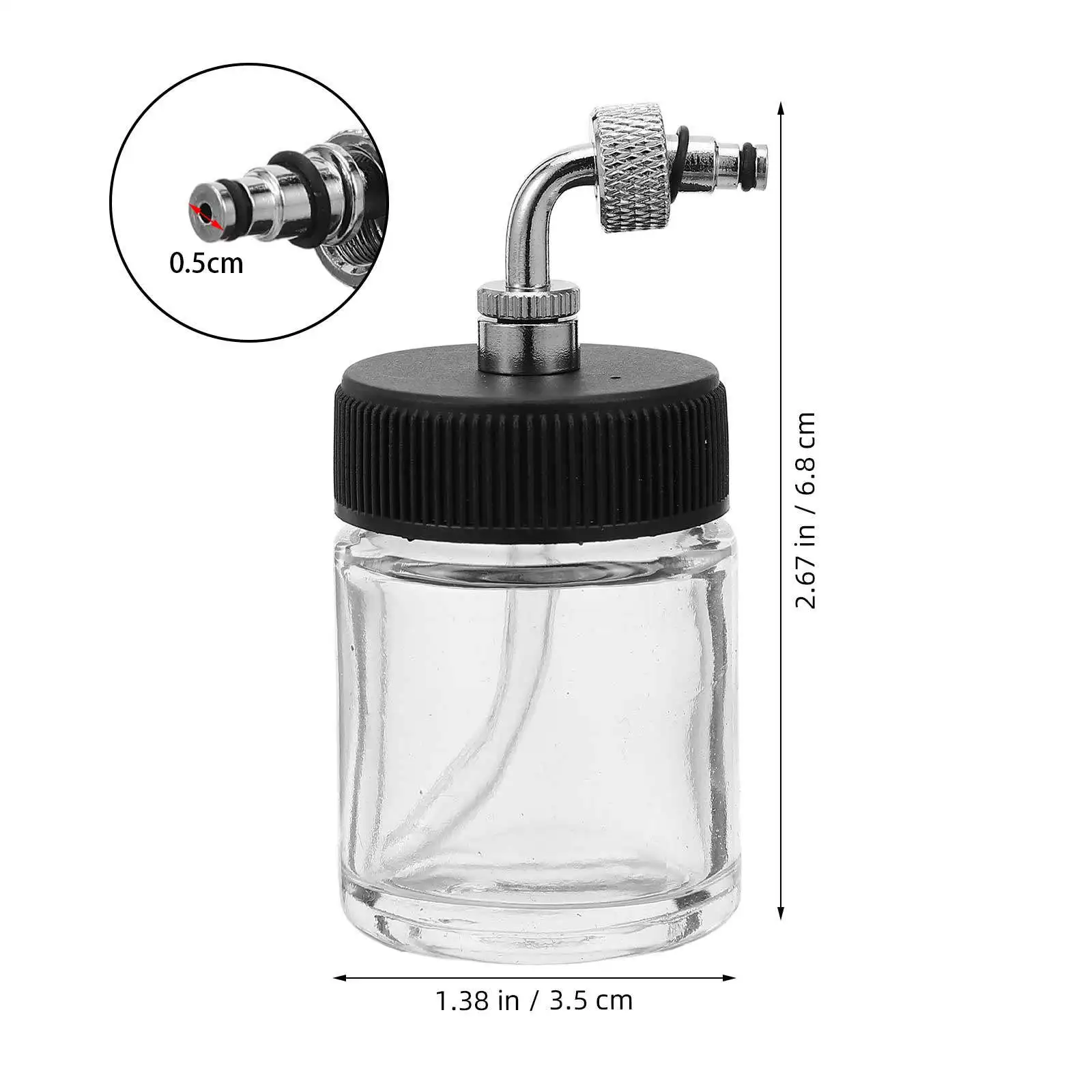 Botellas de cristal para aerógrafo Badger Master con tapa - imagen 2