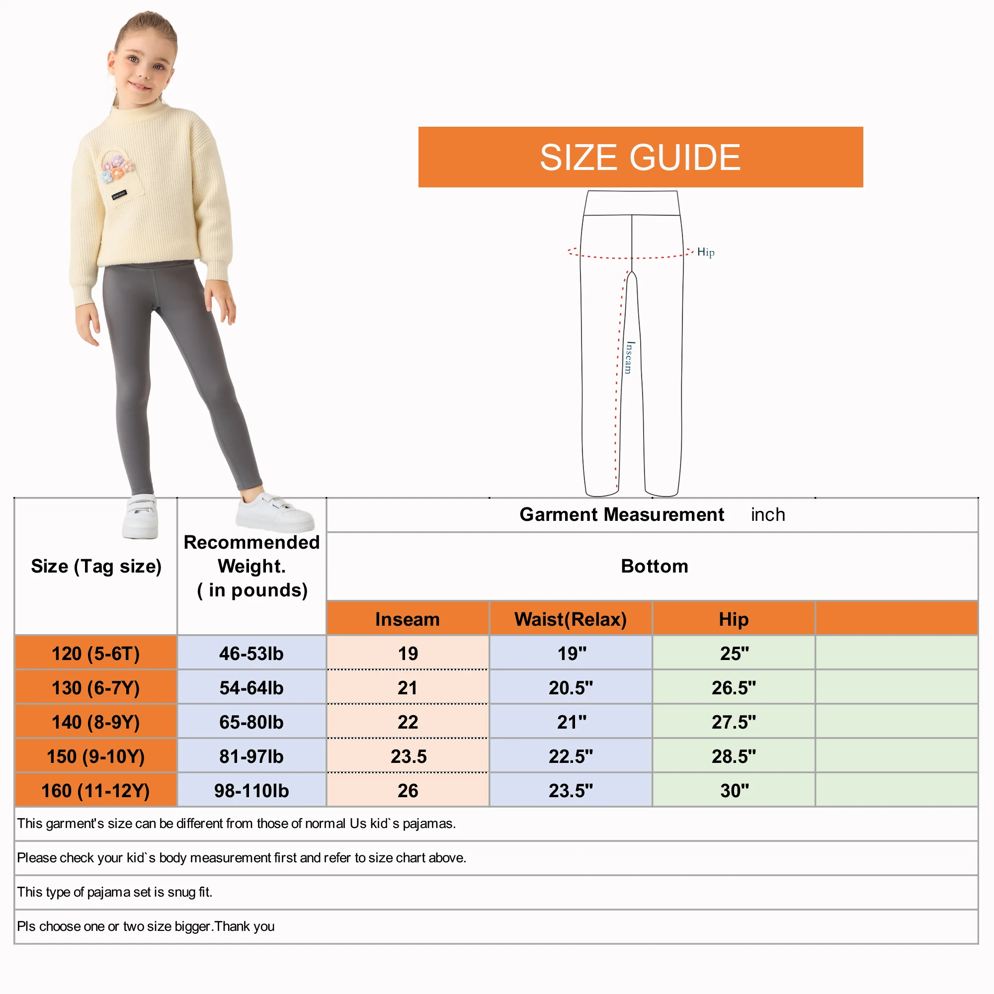 leggings térmicos niña forro polar