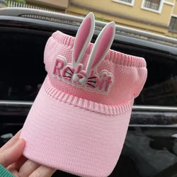 Sombrero infantil visera conejo transpirable verano para niños