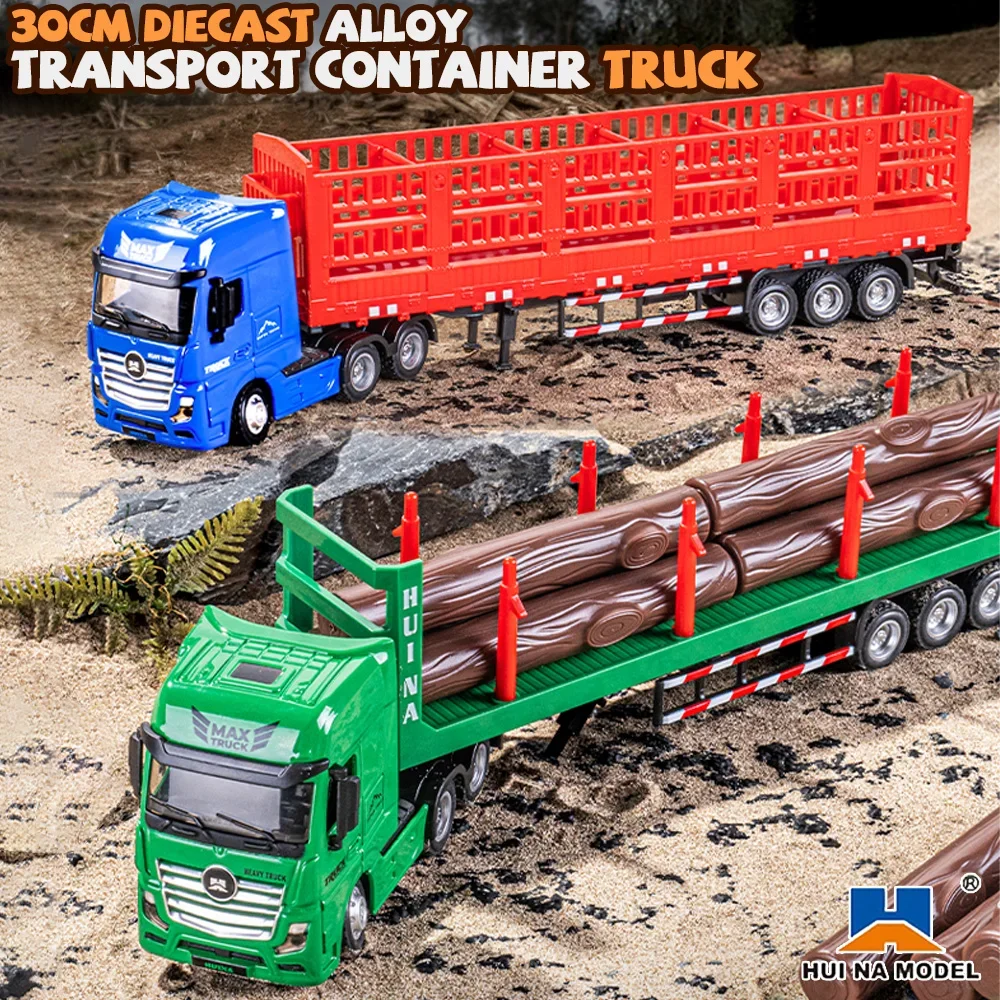 Huina Camión contenedor de aleación – Juguete coleccionable para niños - imagen 2