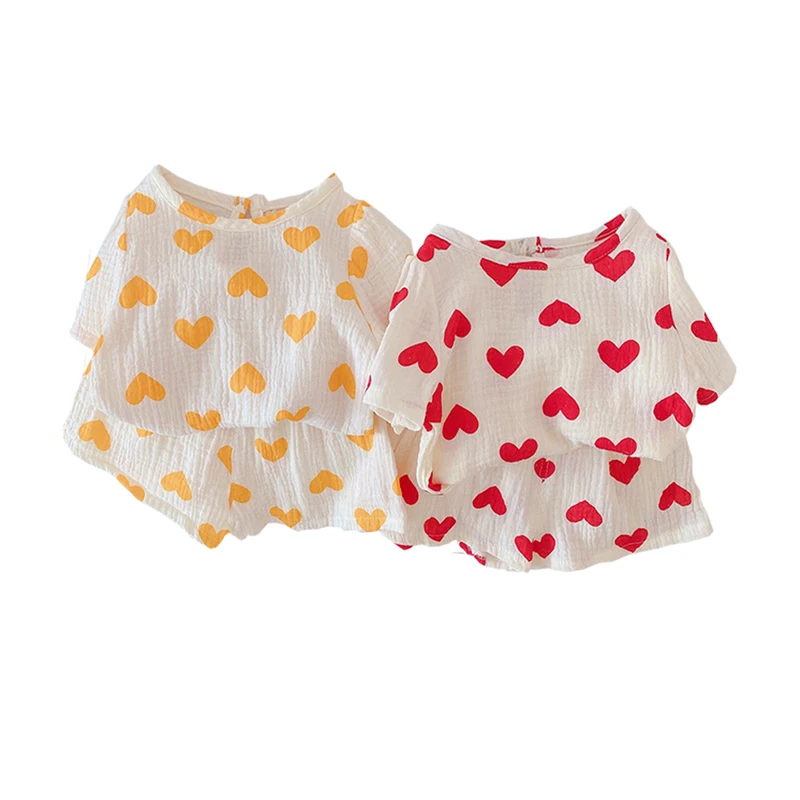 Conjunto de verano para niña con camiseta y shorts de algodón - imagen 3