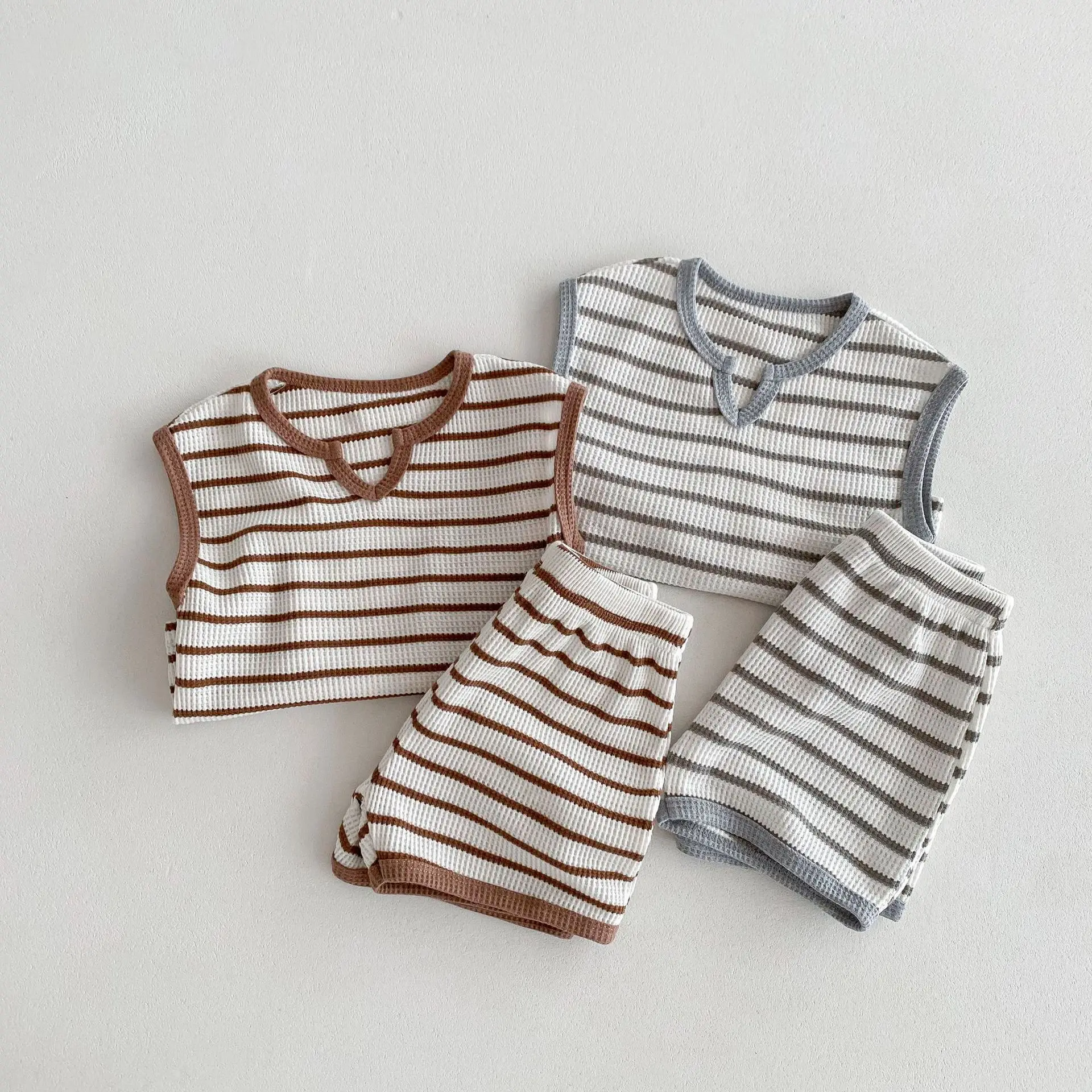 MILANCEL Conjunto Verano Niño Camiseta Rayada y Pantalón Corto - imagen 5