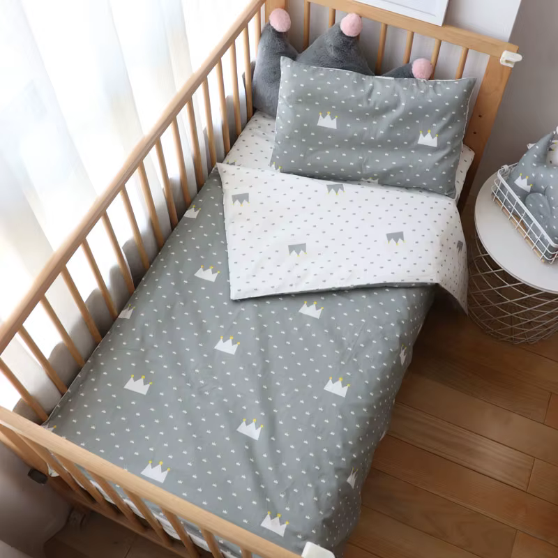 Juego de cama bebé recién nacido con diseño estrella – Algodón puro