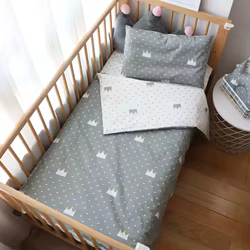 Juego de cama bebé recién nacido con diseño estrella – Algodón puro