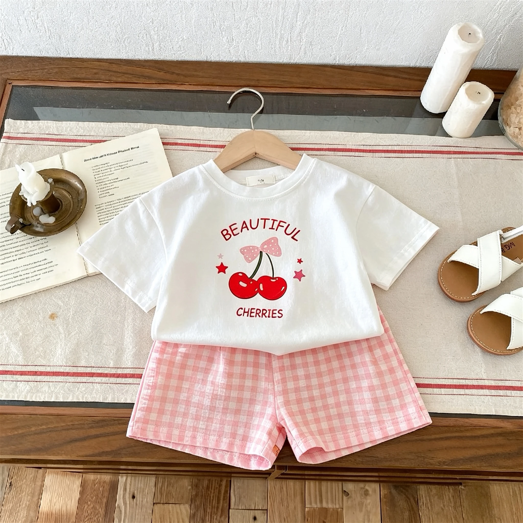 Conjunto de verano infantil camiseta estampada y pantalón corto - imagen 4