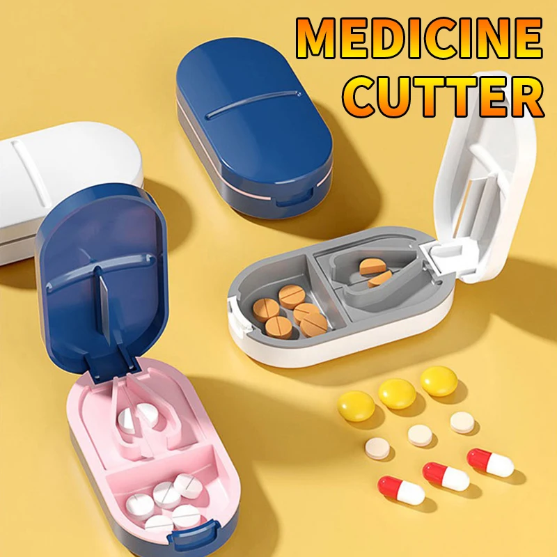 Cortador de pastillas portátil de acero inoxidable para vitaminas