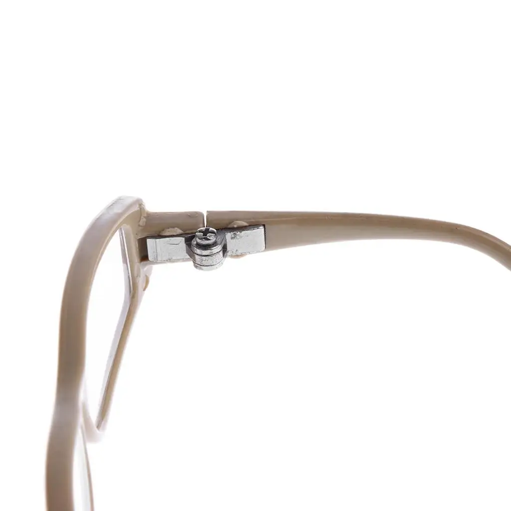 Gafas de muñeca con montura cuadrada beige para juego y colección - imagen 5