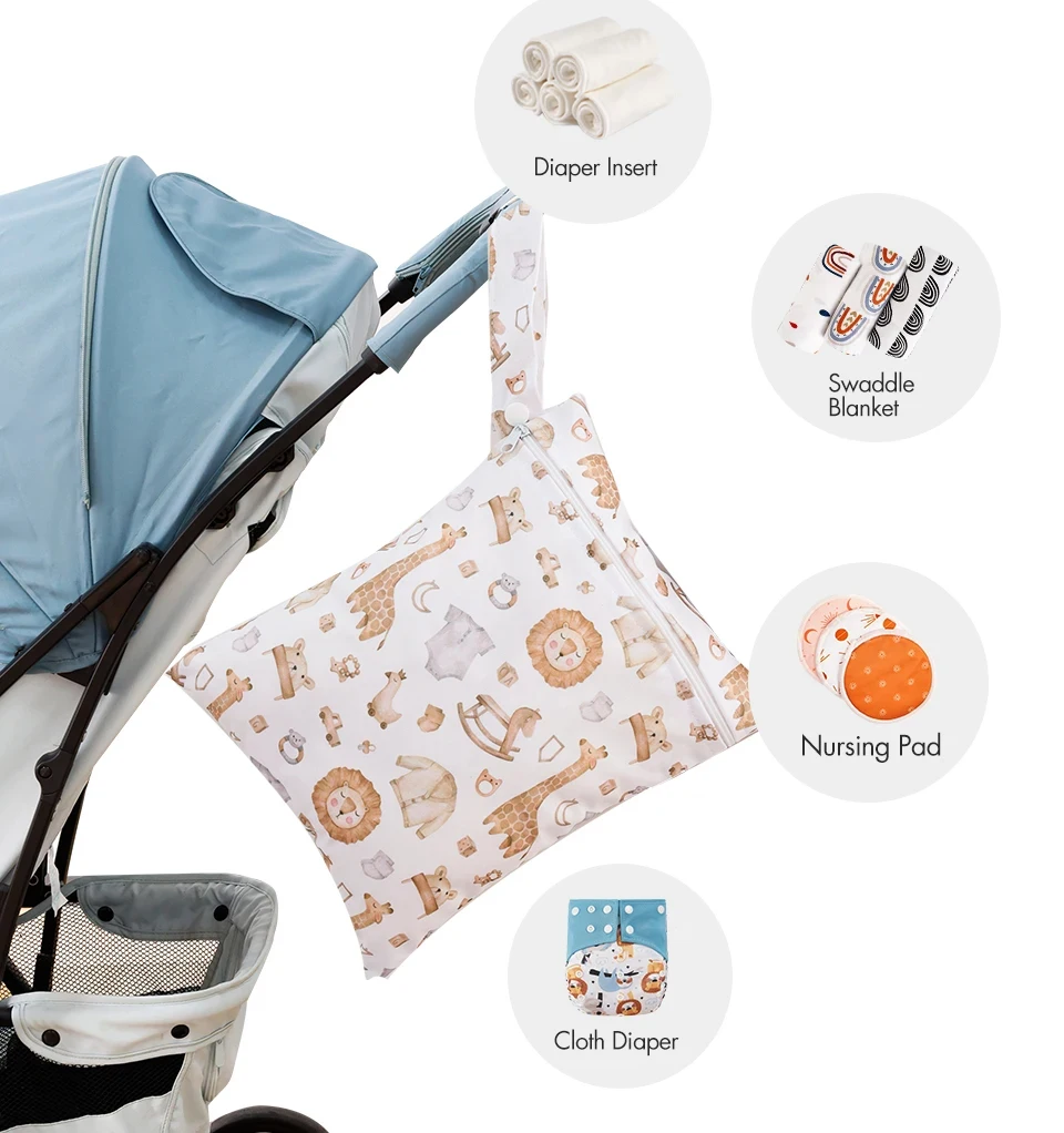 Bolsa impermeable de pañales para viaje y ropa de baño - imagen 2