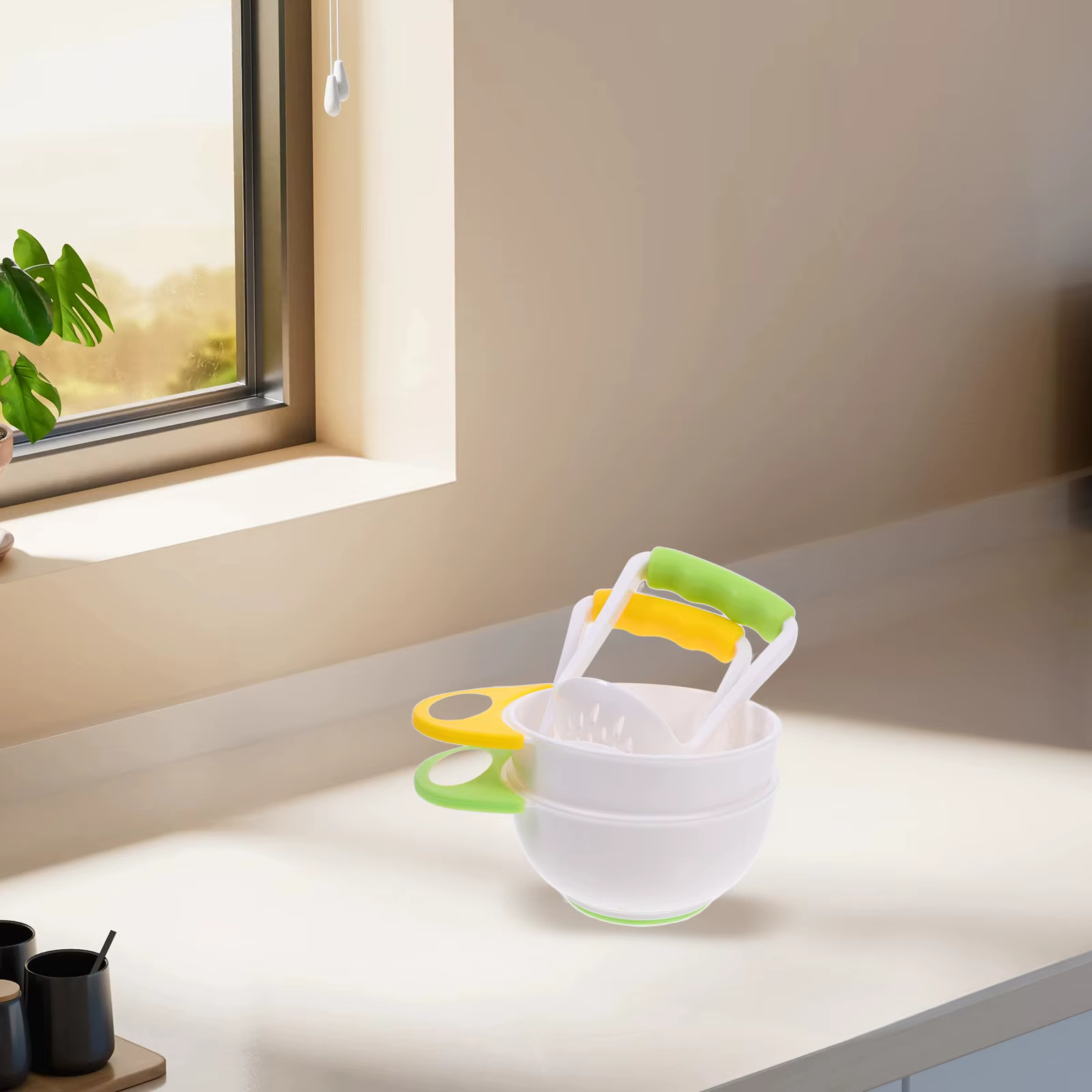 Tazones para triturar alimentos de bebé con mango fácil agarre - imagen 2