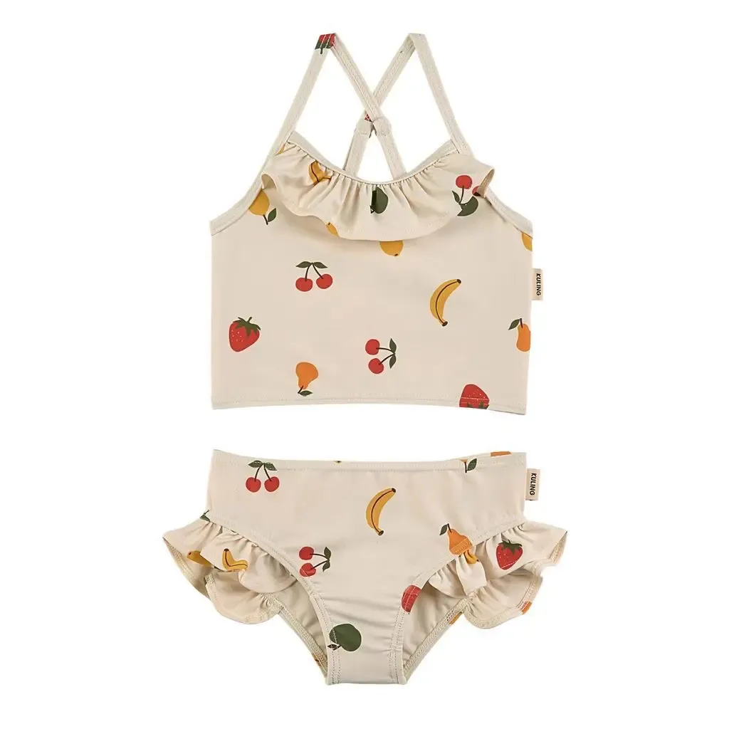 Traje de baño KU para niña floral – conjunto a juego - imagen 5