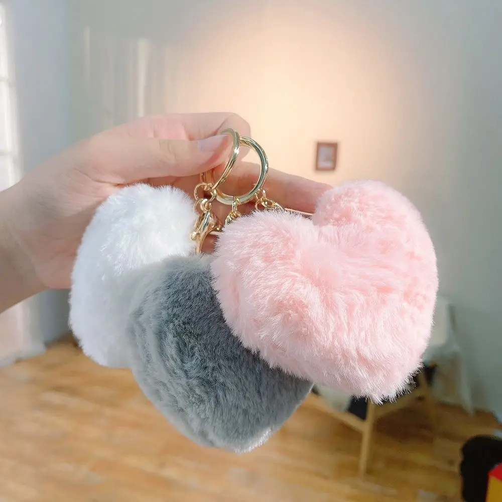 Colgante bolso felpa corazón suave llavero peluche bebé - imagen 3