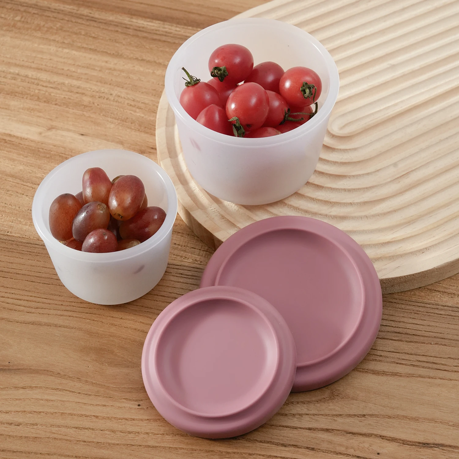 Color Kids vajilla para bebé de silicona con tapas y redondas - imagen 5