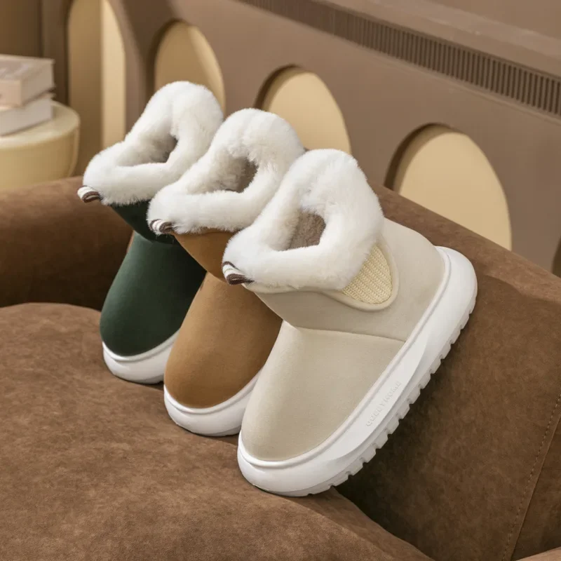 Botines de invierno para niño con gamuza sintética y forro de felpa - imagen 2