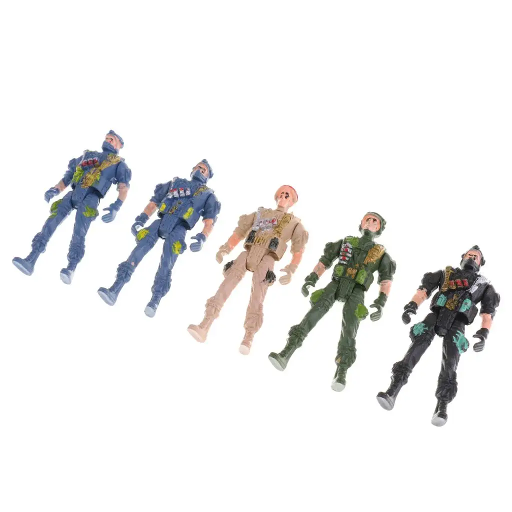 Set de soldados articulados con paracaídas para juego de imitación - imagen 2
