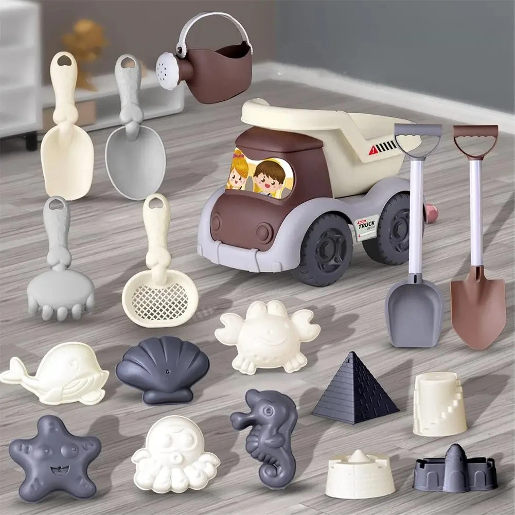 Juego de playa con cubo, moldes animales, pala y regadera - imagen 3